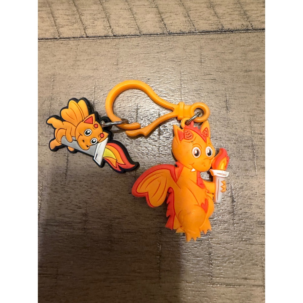 Pokemon American Heart Association Orange Dragon Torch Keychain Rubber Clip